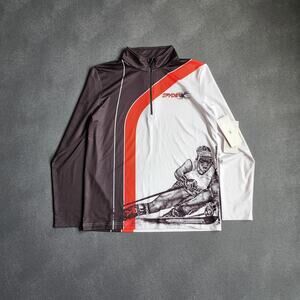 NWT Spyder M Arrival Elevate Zip T Neck Undershirt Large